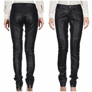 PHILIPP PLEIN limited Edition leather biker pants ,authentic